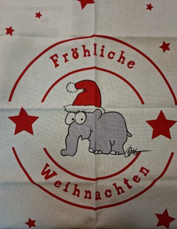 Geschirrhandtuch Ottifanten Weihnachten