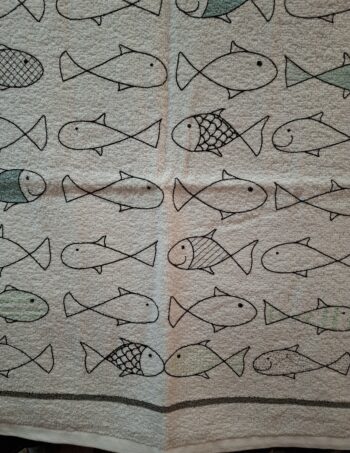 Frottee Handtuch Kiss Fish Grün