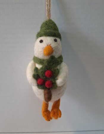 Filz Möwe mit Zweigen